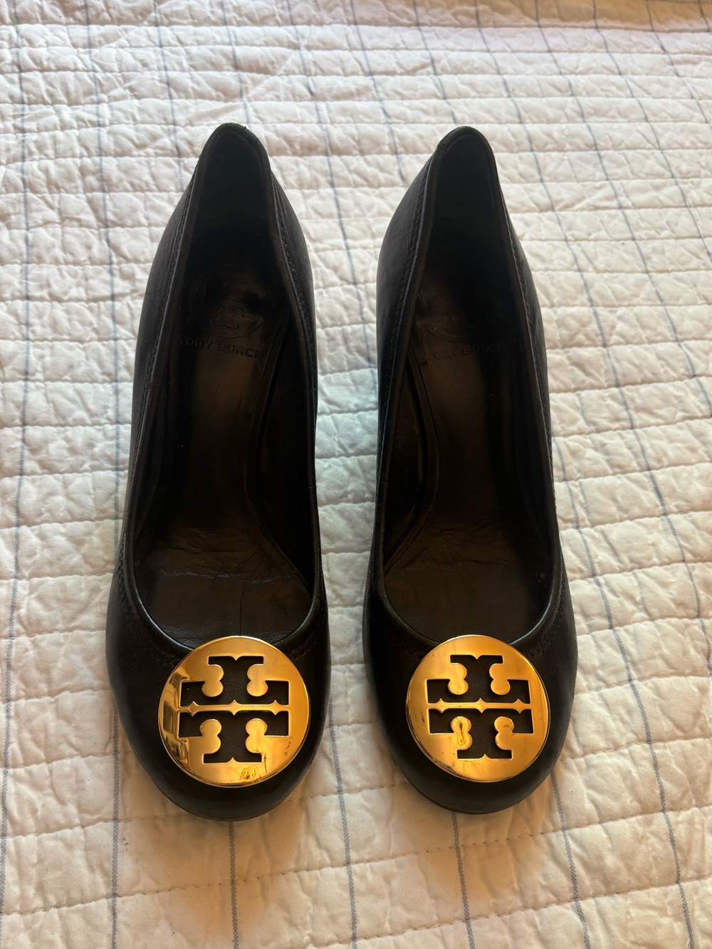 Tory Burch Miller Gold Logo Wedge